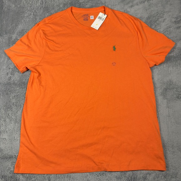 Polo Ralph Lauren T-Shirt Mens L Orange Classic Fit Crewneck 710671426313 NEW - Picture 4 of 9
